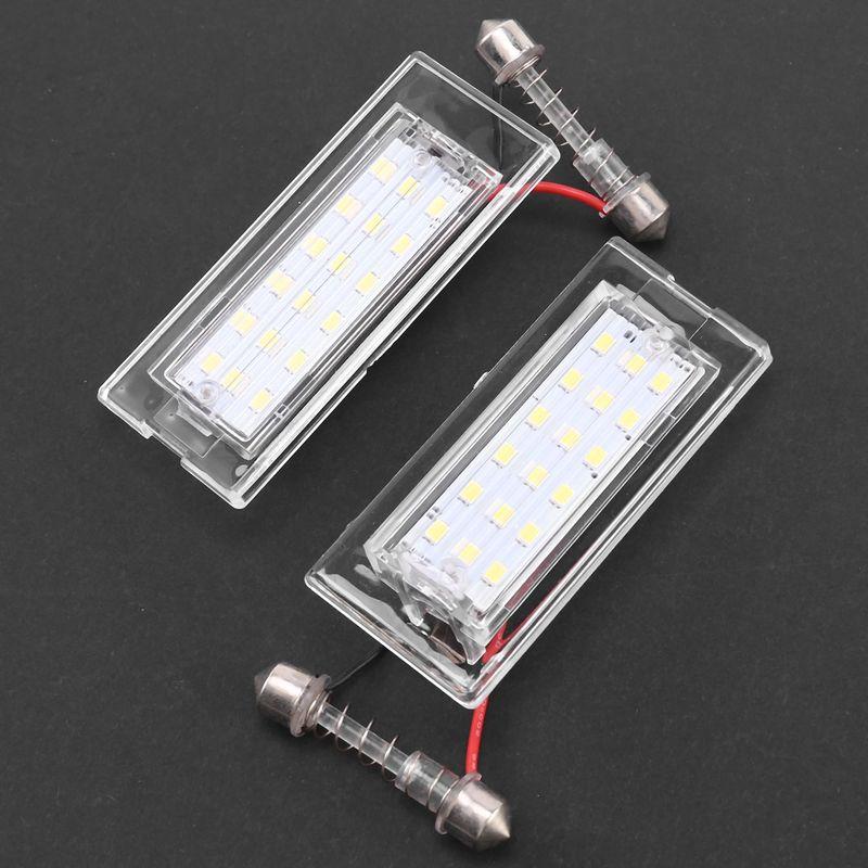 Efficientt-2Pcs White LED Number License Plate Light Lamp 18 SMD 3528 For-BMW E53 X5 1999-2003 E83 X3 03-10