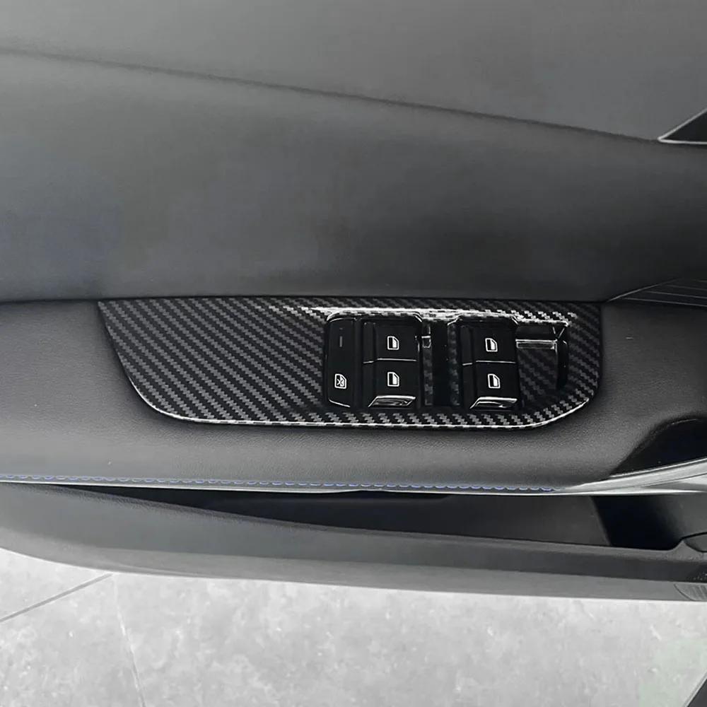 Для MG 4 MG4 EV Mulan 2022 2023 2024 Аксессуары Накладка на панель переключателя стеклоподъемника автомобиля Декоративная накладка АБС-пластик под карбон