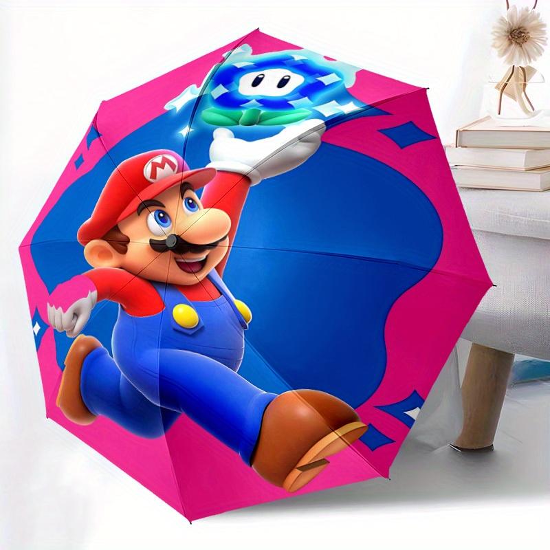 Mario Odyssey Automatic Folding Cute Umbrella - Lightweight, Retractable Design with 8-Rib Durability, Perfect for Outdoor Adventures, Fashi