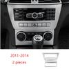 Car Styling For Mercedes Benz C Class W204 Console CD Panel Air Conditioner Vents Frame Cover Trim Decoration Sticker