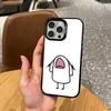 F-Flork M-Мем Чехол для телефона для iPhone17,16,15,14,13,12,11 Plus,Pro Max Цветной Посеребренный Внутренний Чехол