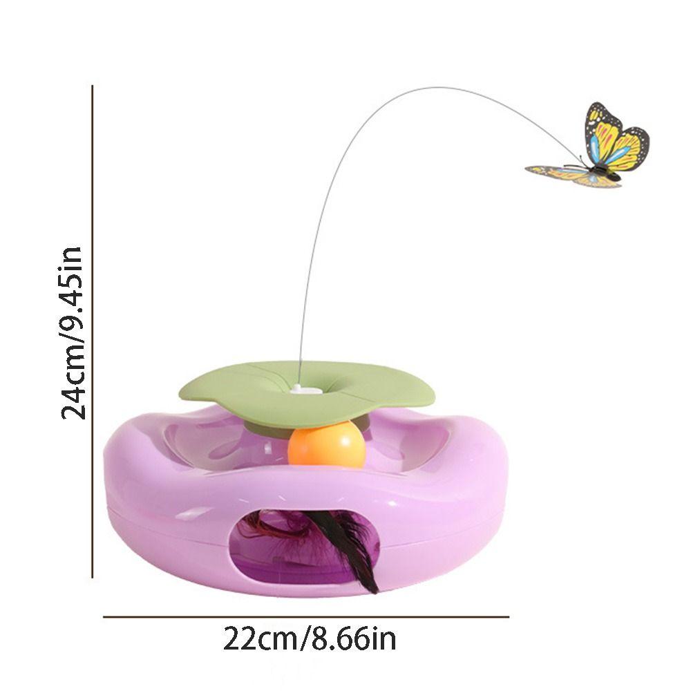 Built-in Feather Electric Cat Rotating Toy Creative Smart Pet Turntable Toy  Pet Supplies