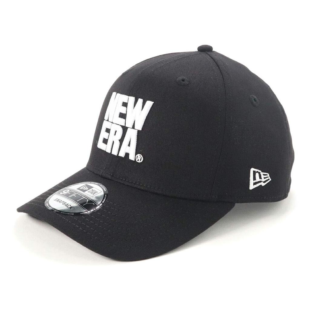 [New Era] 9FIFTY Stretch Snap Square New Era Logo Cap, Black