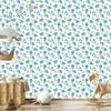 Dolphins Wallpaper White, Azure and Cream for Living Room and Bedroom 50x1000
