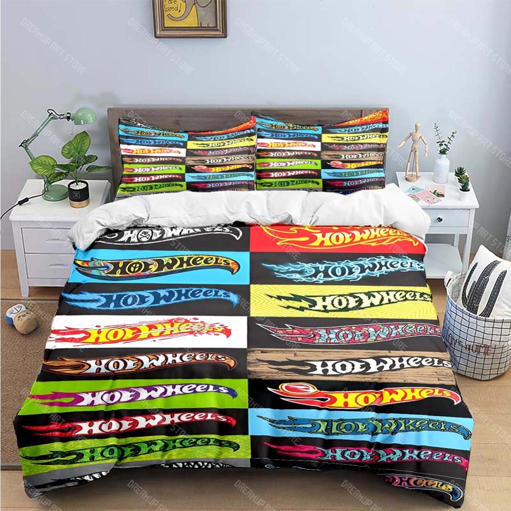3D Мода Мультяшный Горячий Принт W-Колеса Комплекты Постельного Белья Постельные Принадлежности Комплект Пододеяльник Комплект Одеяла Комплект Постельного Белья Роскошный Подарок