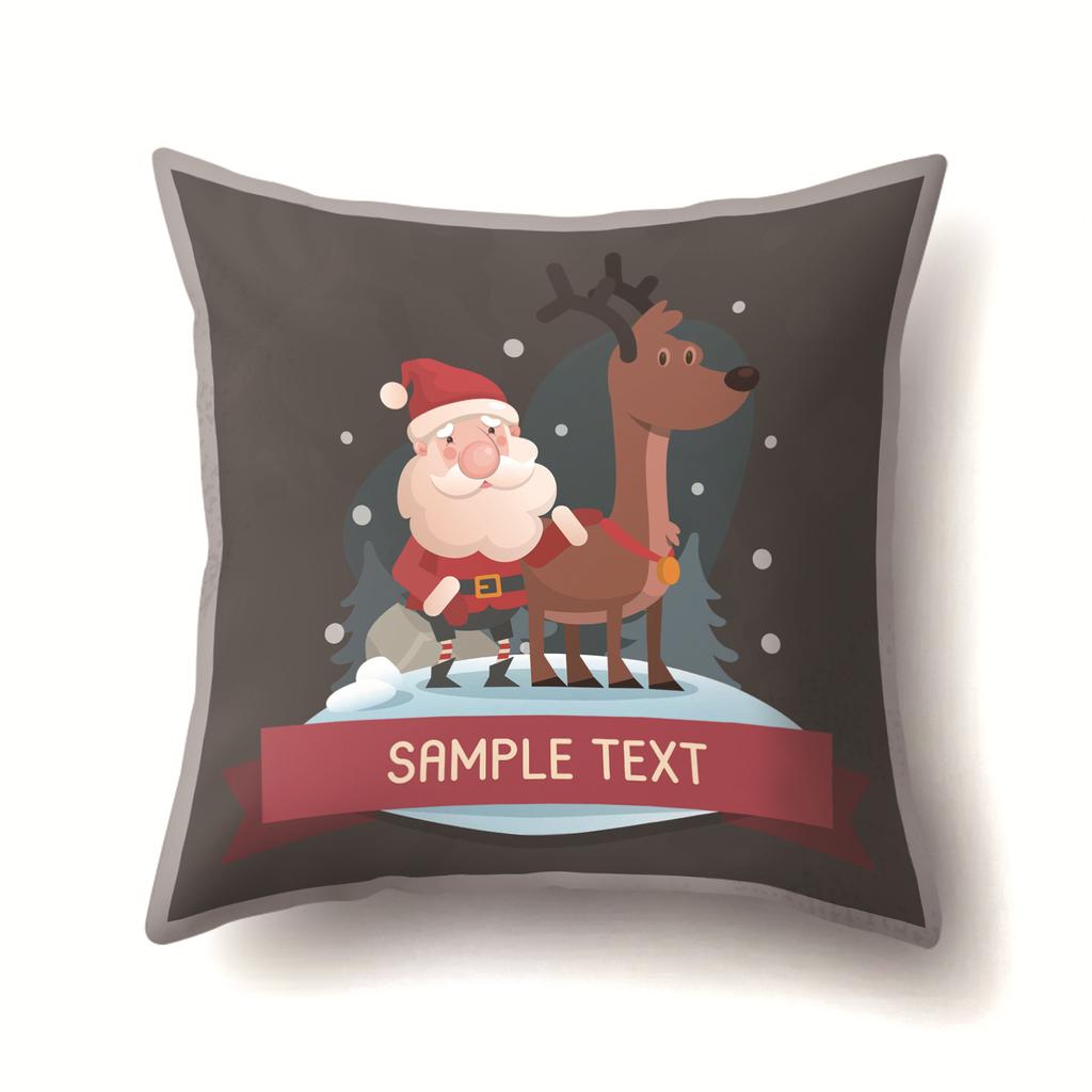 Christmas Santa Claus, Trees, Etc. Polyester Pillow, Sofa Cushion, Bedside Decoration