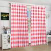 2 шт. Шторы из пряжи с карманами и перемычками в клетку для кухни, спальни, кабинета, кафе, гостиной, домашнего декора