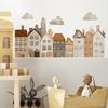 Городские наклейки на стену в скандинавском стиле для детской спальни, комнатный арт-декор, виниловые наклейки