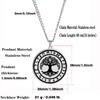 Viking Mythology Yggdrasil Tree of Life Rune Circle Stainless Steel Pendant Necklace