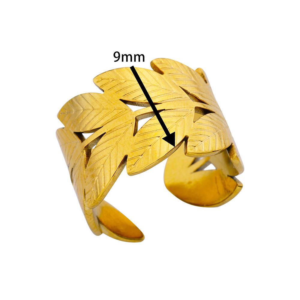 Stainless Steel Heart Geometric Hydraulic Ring for Women