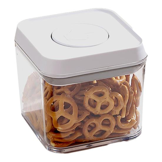 Герметичный контейнер для продуктов с крышкой, открывающейся нажатием, штабелируемый органайзер для кухонной кладовой, открывание одной кнопкой, контейнер для муки, сахара, для хлопьев, риса, муки, макарон, снеков