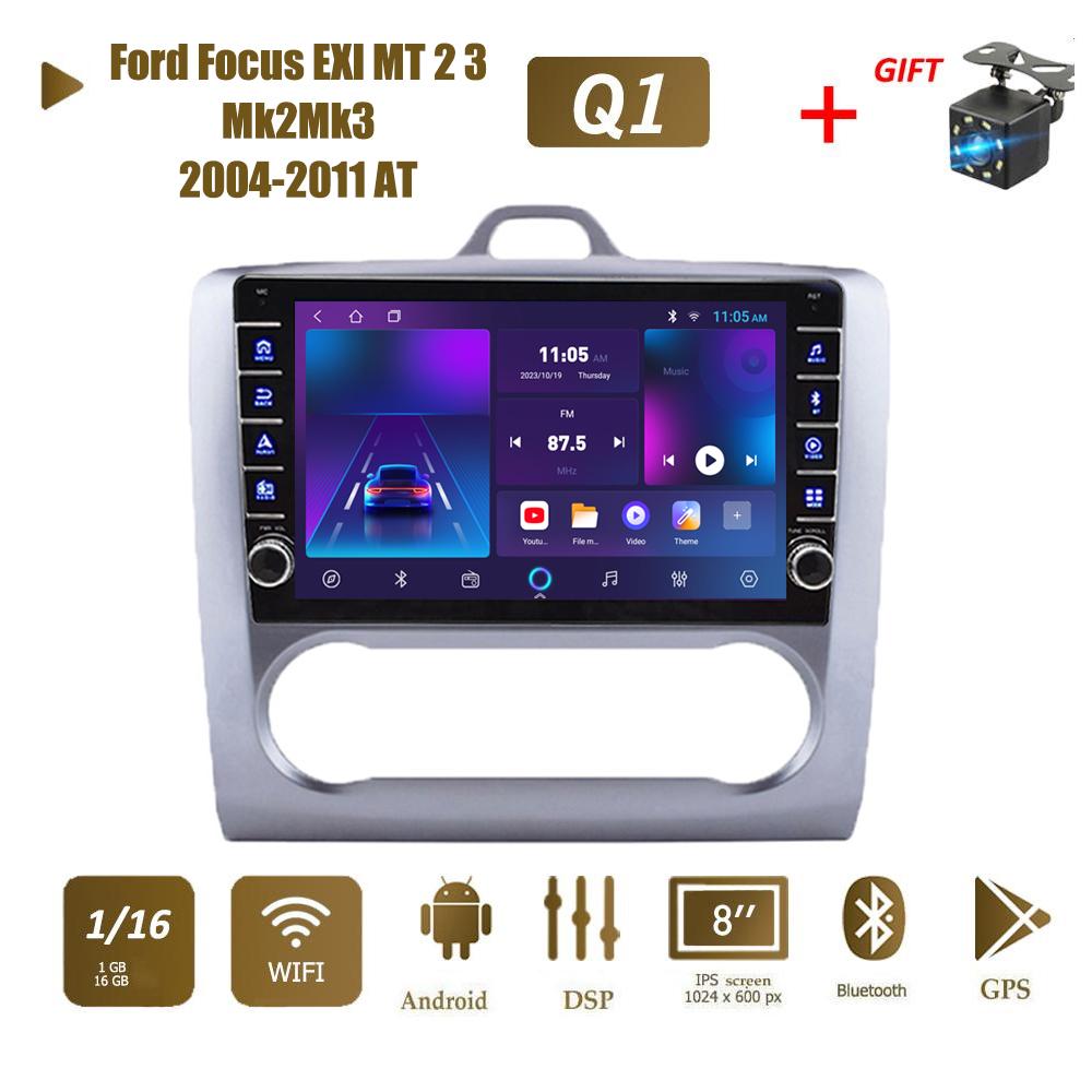icreative Автомобильное радио на базе Android для Ford Focus EXI MT AT 2 3 Mk2 Mk3 2004-2011 с кнопочной ручкой, мультимедийный плеер, навигация, GPS 1 + 16 ГБ