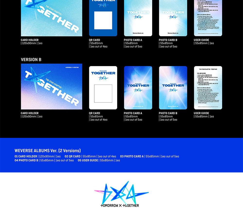 (Альбомы Weverse Вер.) ЗАВТРА X ВМЕСТЕ (TXT) [ГЛАВА ЗВЕЗДА : ВМЕСТЕ] 4-й Полноформатный Альбом