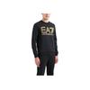 Emporio Armani EA7 Весна-Лето 2024 Свитшот с принтом логотипа-букв, круглым вырезом, длинным рукавом, мужской, черный 3DPM63-PJSHZ-0208