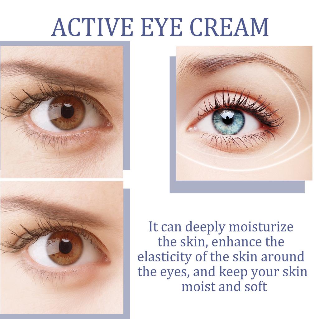 EELHOE Крем под глазами с витамином С, против темных кругов под глазами, исчезает, морщины удаляются, мешки под глазами у женщин, гиалуроновая кислота, против старения, упругость кожи