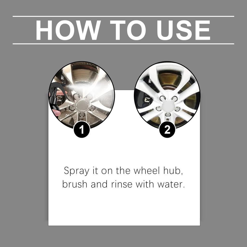 Car Iron Powder Remover, Yellowing And Remover, Cleaner For Car Surfaces, Car Spray Exterior, Wheels And Tires All Purpose Cleaning Spray, 120ml