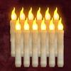 12 Pcs Floating Candles with Wand Remote Magic Hanging Flameless LED Taper Candles Battery Operated Flickering Candlestick with Warm Light