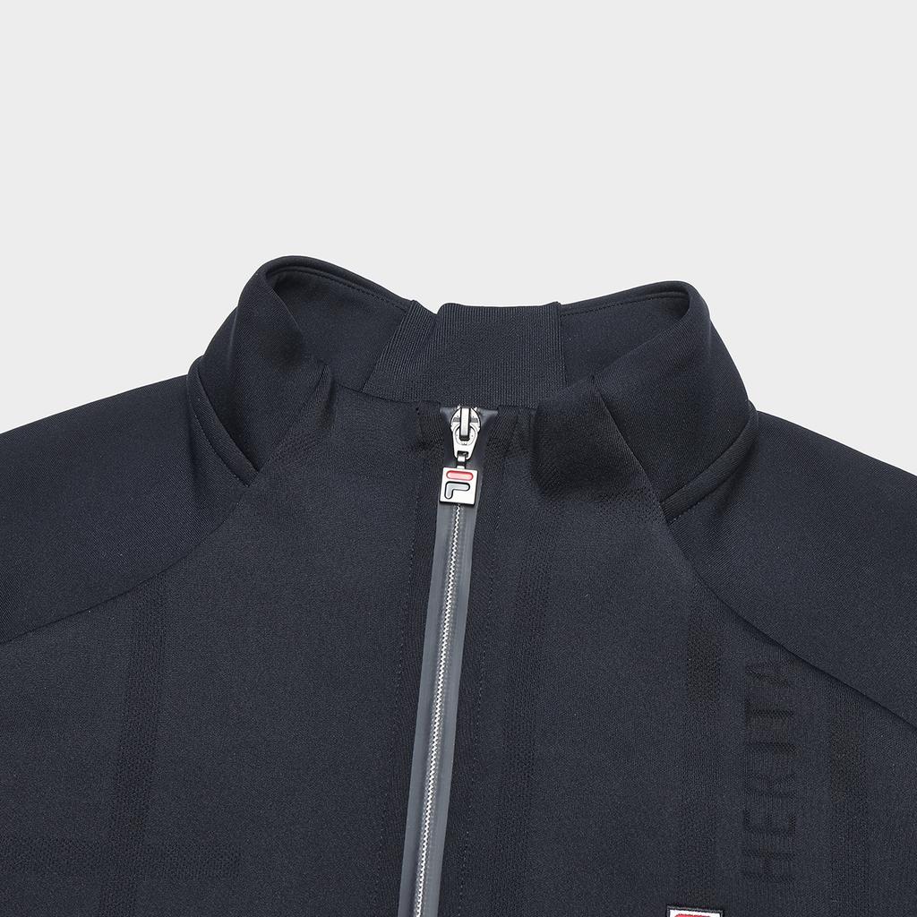 Fila Solid Color Casual Knit Stand Collar Long Sleeve Jacket Men Jackets Dark-Blue F11M411503A-NV
