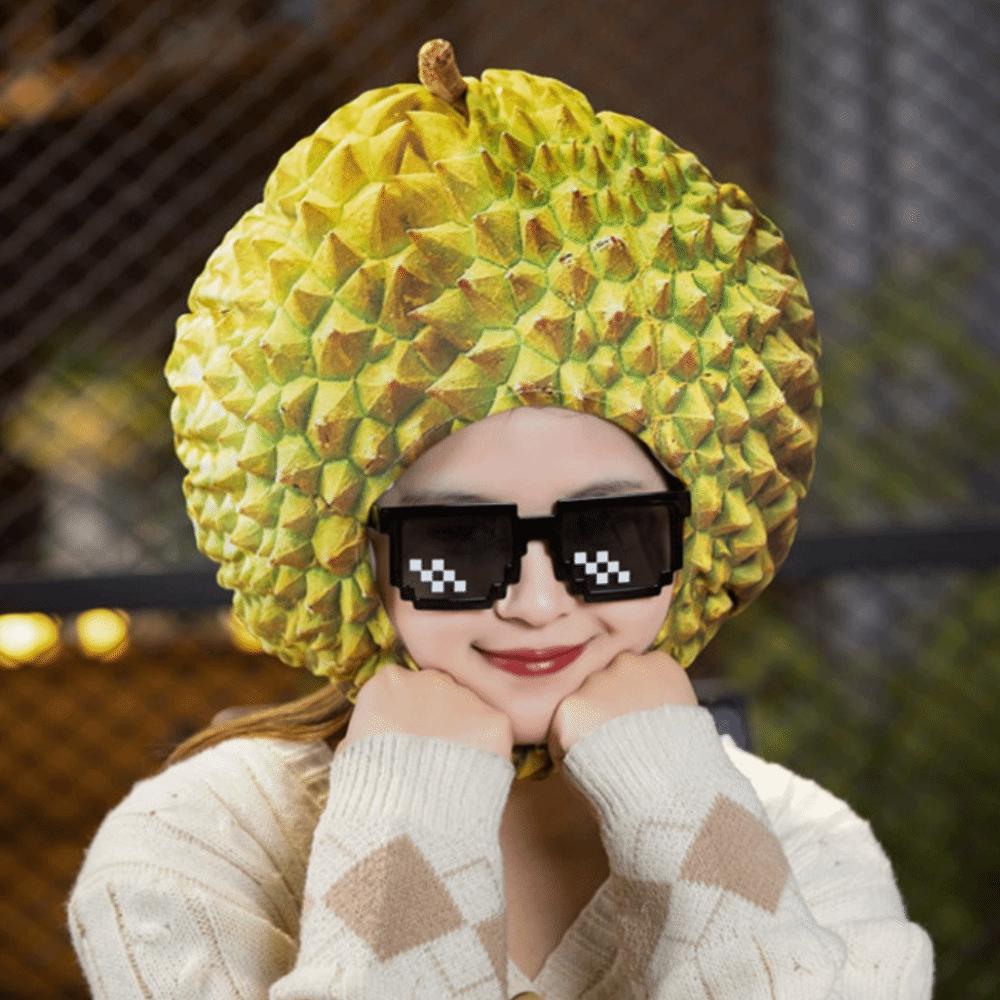 Comfortable Simulation Durian Hat Soft Cartoon Plush Hat Durian Headgear  Cross-dressing Shows