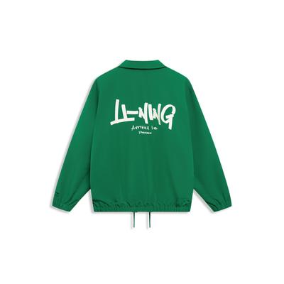 Retro American Letter Print Casual Turn-Down Collar Jacket Men Jackets Pine-Green AJDT499-2