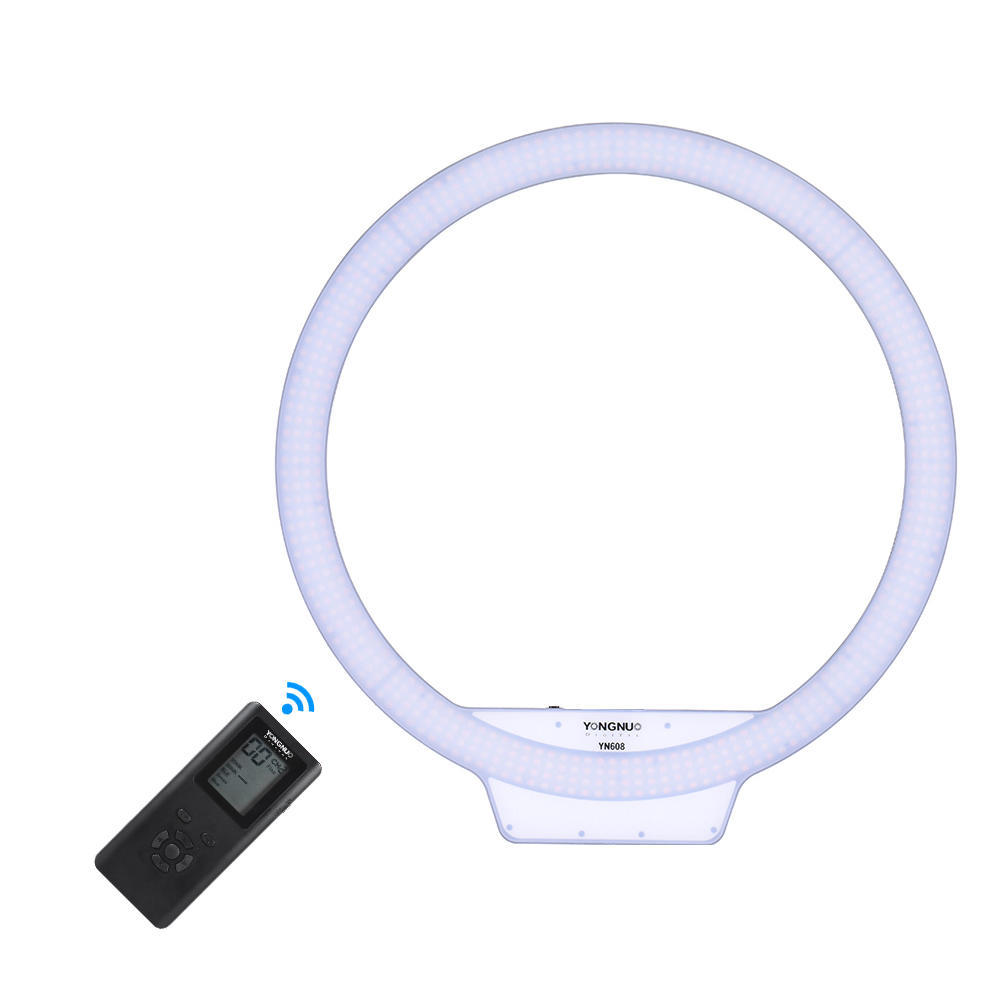 YONGNUO YN608 3200K~5500K/3200K~5600K двухцветная температура беспроводной пульт дистанционного управления светодиодный кольцевой видеосвет