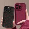 Мягкий матовый чехол для телефона TPU с рисунком вишни для iPhone 16 Pro Max 15 Pro 14 13 12 11 XR XS, противоударный защитный бампер для объектива