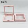 10pcs Plastic Dust-proof Jewelry Packaging Transparent Suspended Storage Boxes Storing Jewelry 3D Suspended Display Boxess