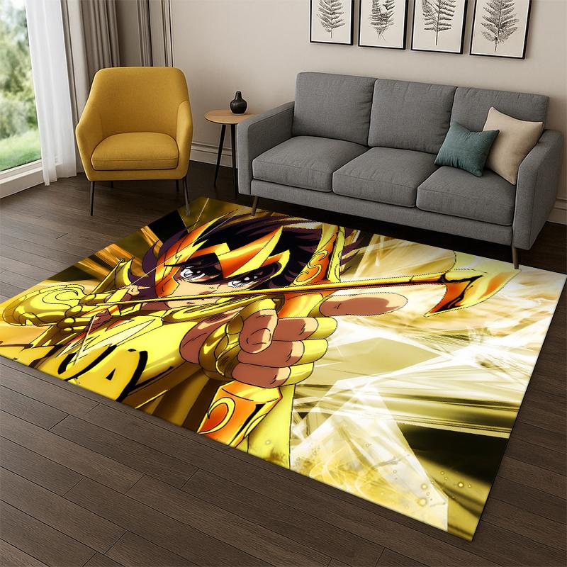 Ретро Ковер Мультяшный Saint Seiya для Игровой Комнаты, Спальни, Гостиной, Дивана, Домашнего Декора, Детский Коврик Нескользящий Пол