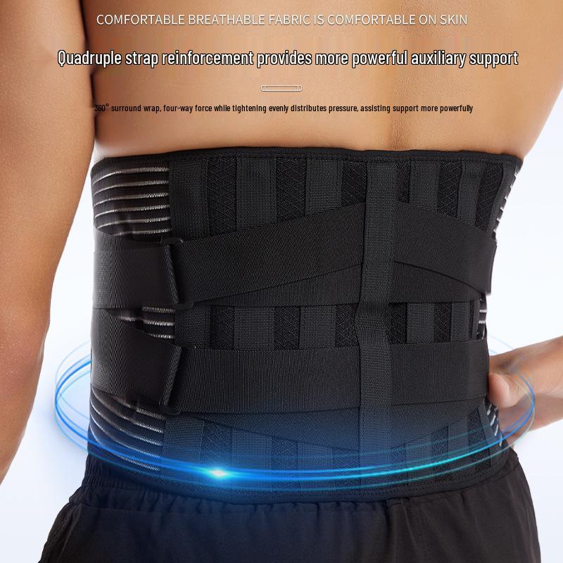 Дышащий пояснично-крестцовый бандаж для протрузии диска - Унисекс для фитнеса, защита поясницы с алюминиевой пластиной