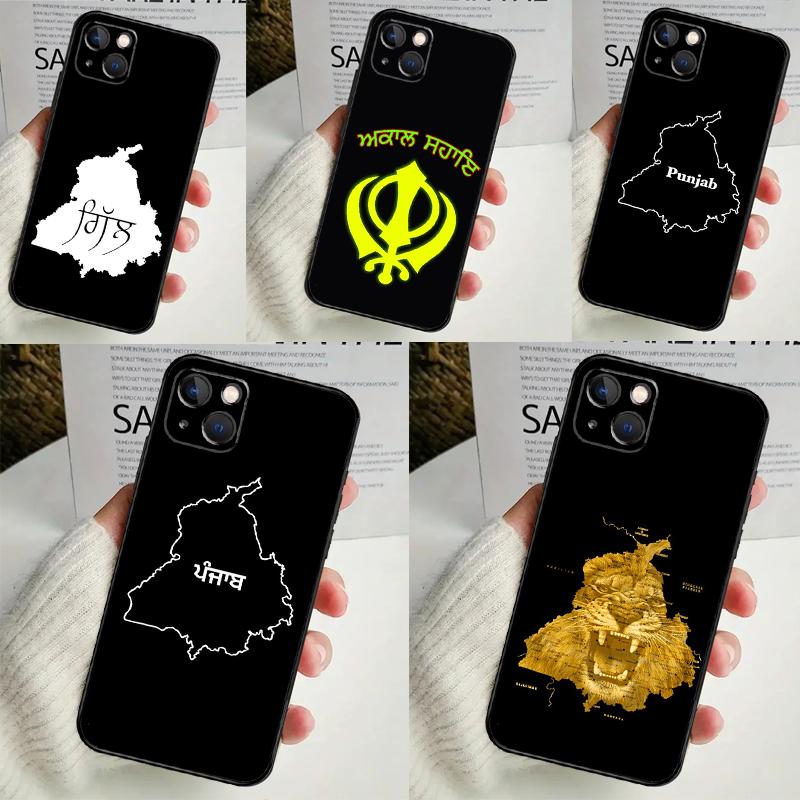 Чехол для телефона с изображением карты Пенджаба для iPhone 14 13 12 11 16 15 Pro Max Plus Mini 7 8 X XR XS Max, мягкий чехол