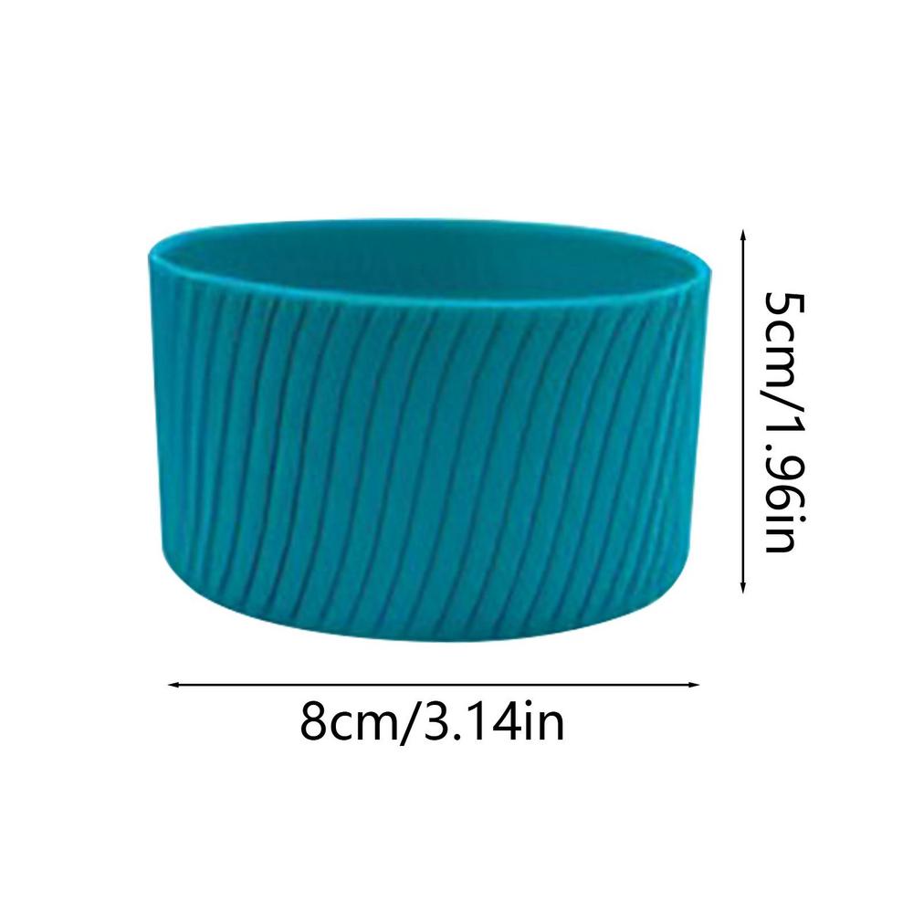 Silicone Cup Sleeve Reusable Non-slip Heat Insulation Colored Coffee Cup Cover For Iced Hot Drink Water Bottle Cups Accessory