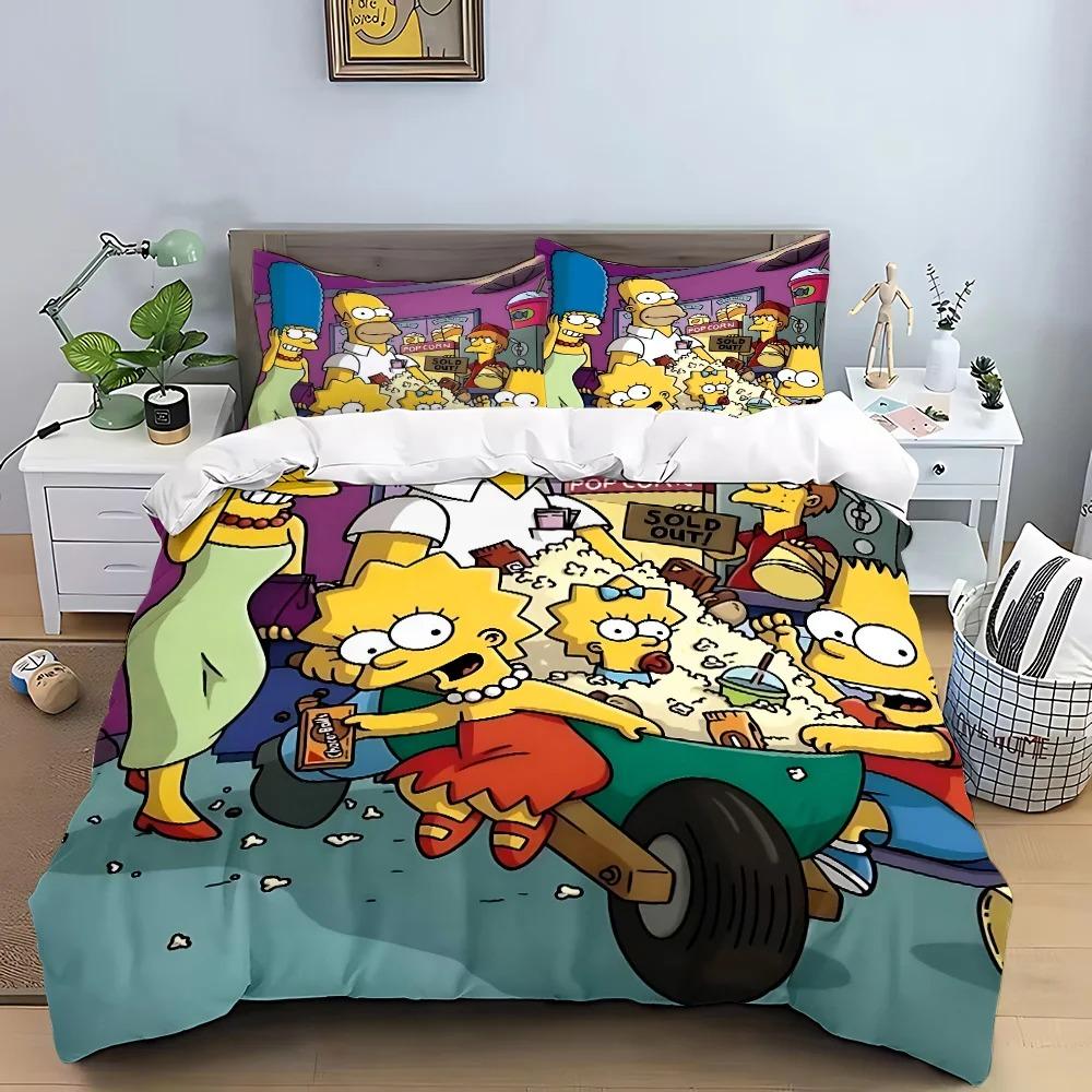 Изысканное мультяшное постельное белье SS-Simpson Мягкое покрывало-одеяло с 1/2 наволочками Для детей и взрослых Микрофибровое покрывало-одеяло