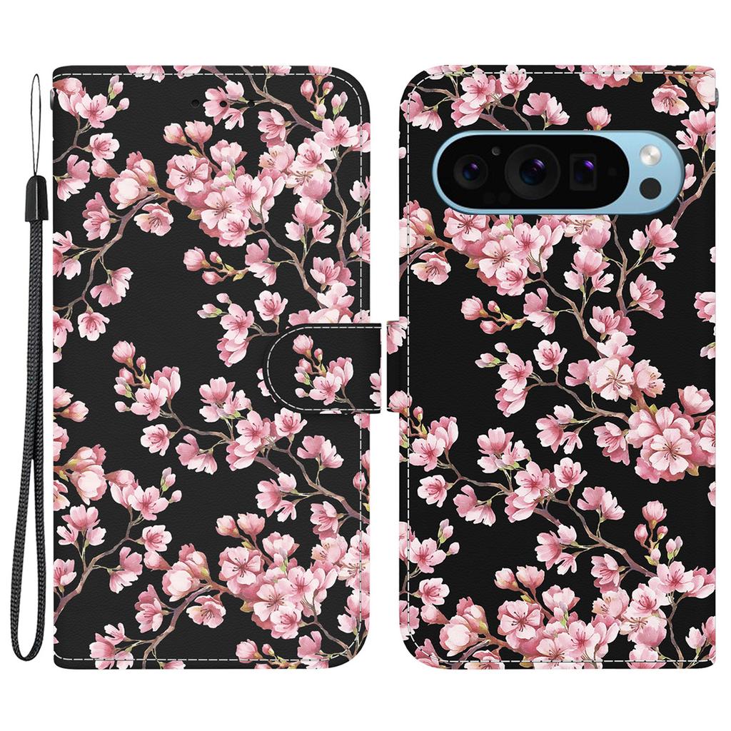 Чехол-подставка для Google Pixel 9/Pixel 9 Pro с рисунком, из ПУ-кожи + ТПУ, чехол для телефона