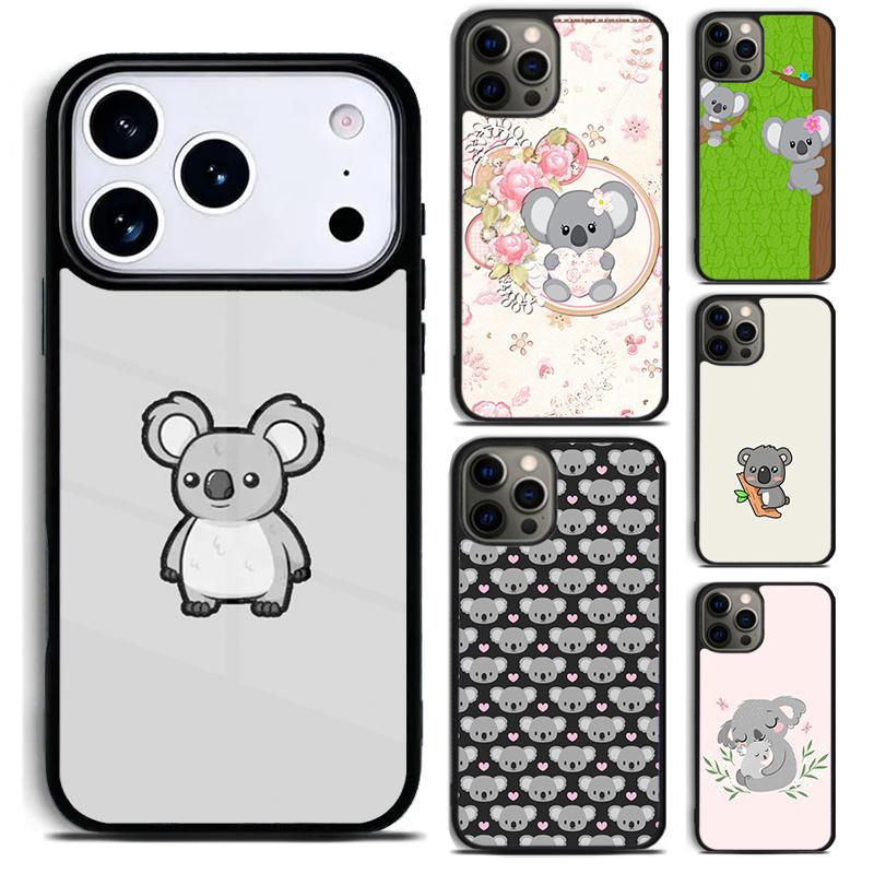 Cartoon Australian Koala Phone Case For iPhone 17 16 15 14 13 12 11 Pro Max Plus 17Air Soft Silicone Cover