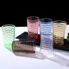 5pcs Colored Plastic Cold Water Cup Transparent Anti-fall Restaurant Water Cup Beer Cup Drink Cup Mouthwash Cup