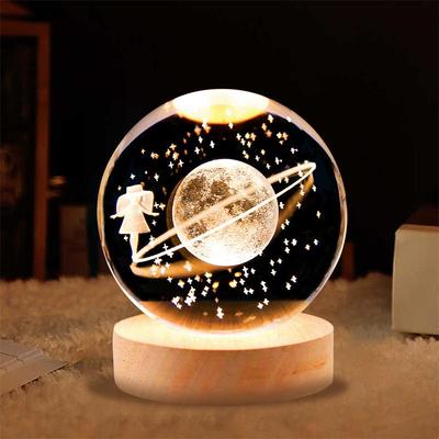 Светящийся хрустальный шар-ночник - Star Walk Decor для спальни и подарков