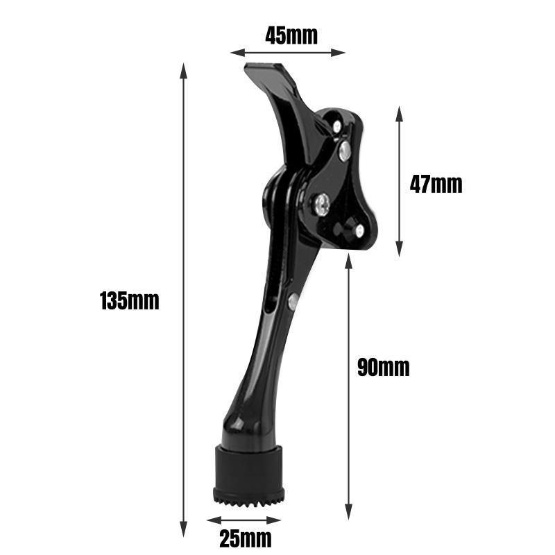 One Touch Kickdown Door Stopper, Zinc Alloy Door Stopper, Door Holder, Heavy Duty Mute Door Stops, Height-Adjustable Rubber Tips
