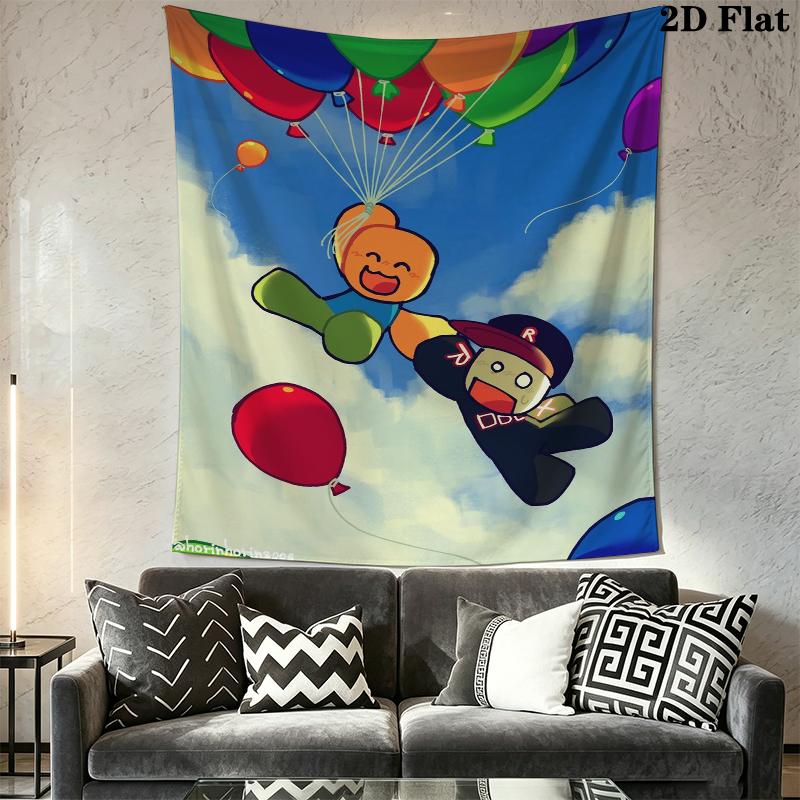 roblox Wall Tapestry Aesthetic Wall Hanging Printed Fabric Blanket Decorative Tapestries for Bedroom Living Room Home Decor