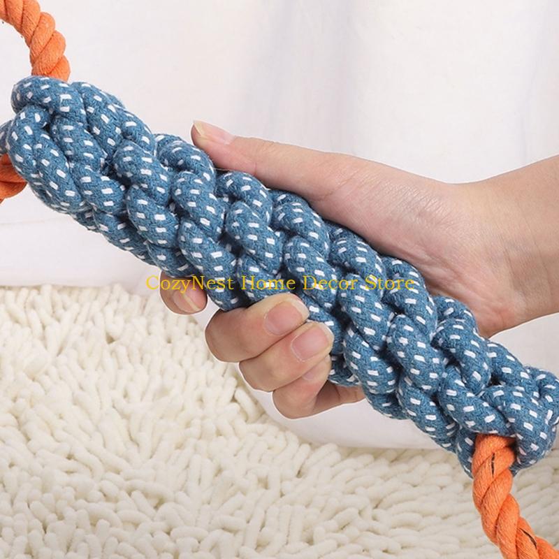 92MF Durability Weave Rope Chew Toy Corn Shape Cotton Rope Pet Chewing Toy for Dental Cleaning and Interactively Play