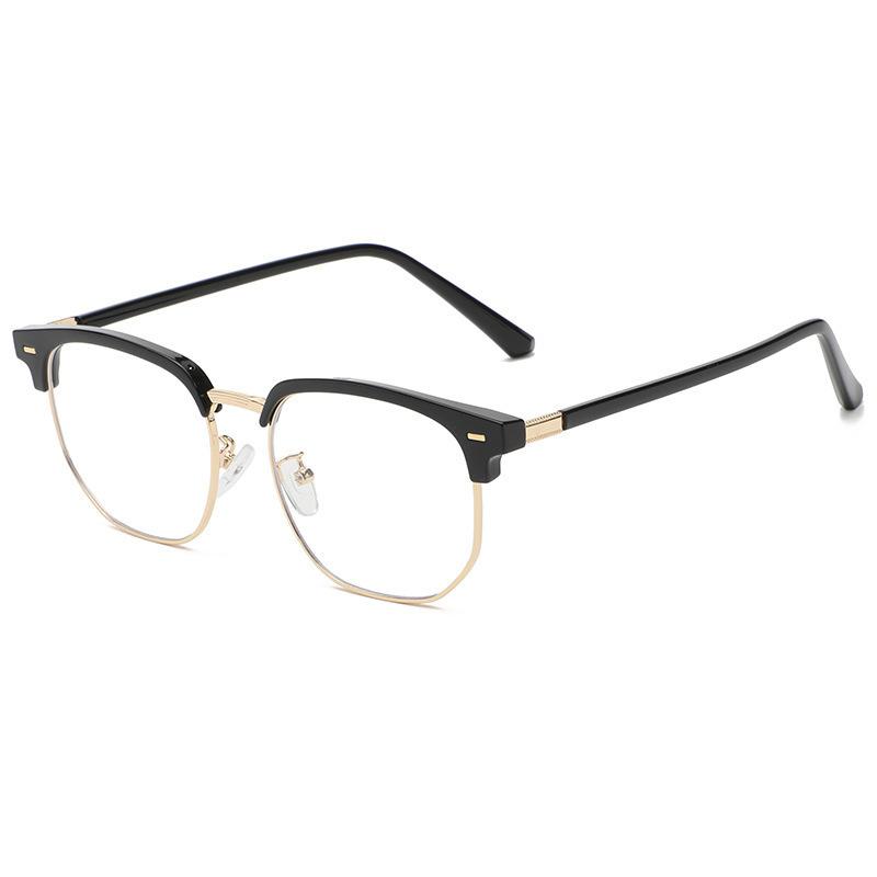 Eyebrow Frame Metal Glasses Frame Male Business Trend Student Boys Anti-Blue Light Glasses Flat Mirror Female Hair