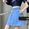 Apricot 2025 Women's A-line Elastic Waist Skirt Shorts - Loose, Slimming, Anti-exposure.
