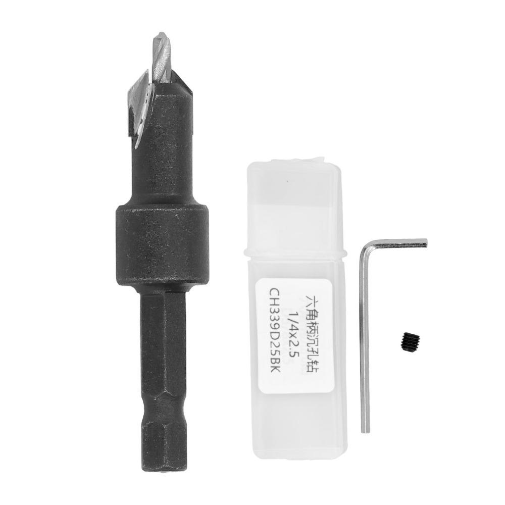 Tapered Countersink Drill Bit Milling Cutter Woodworking Chamfer Drilling and Countersinking