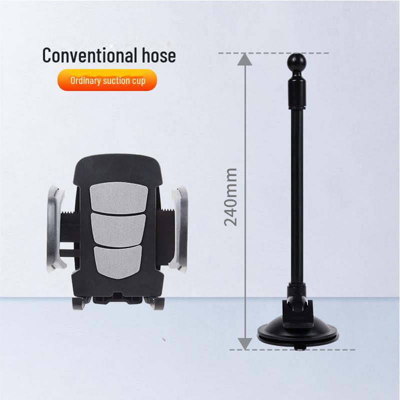 "Car Windshield Suction Cup Phone Holder with Multi-Function, Earthquake-Resistant Design and Extension Hose"