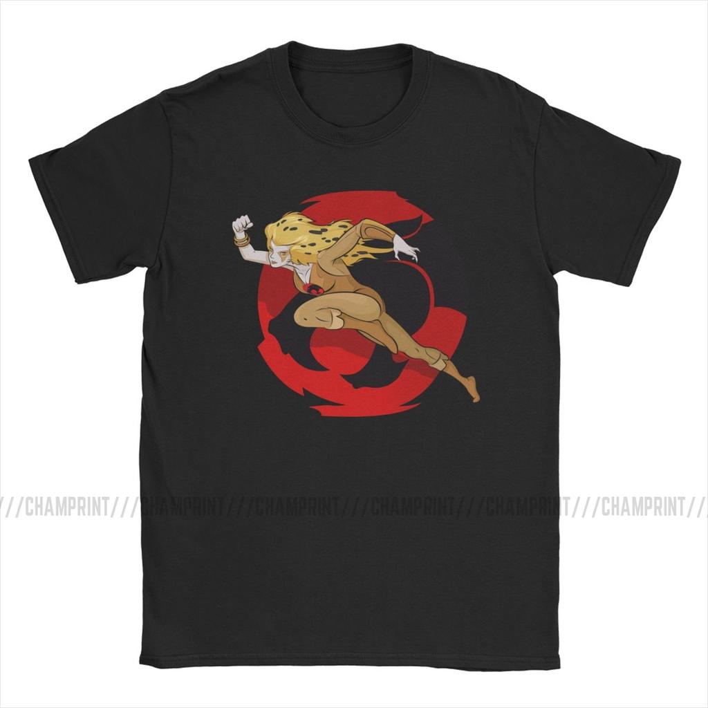 Мужская футболка Cheetara Thundercats 80-х Ретро Мультяшная Одежда Новинка Футболка с Коротким Рукавом Круглый Вырез Новое Поступление Футболка