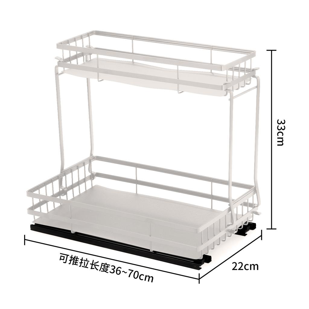 Kitchen Under Sink Organizer Under Sink Storage Sliding Drawer Bathroom Storage Shelves Shampoo Cosmetics Organizer Baskets