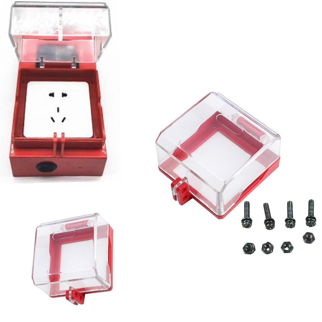 Wall Switches Socket Lockout Cover Clear Plastic Wall Switches Cover Lockable Socket Safety Cover Easy to Install