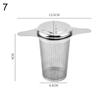 Reusable Infuser Fine Stainless Steel Coffee Lid Leaf Spice Filter Infuser Tea Strainer Filters