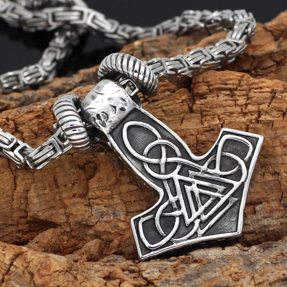 Северный викинг Огромный молот Тора Мьёльнир Норвежский козел Кнут Один символ кулон ожерелье