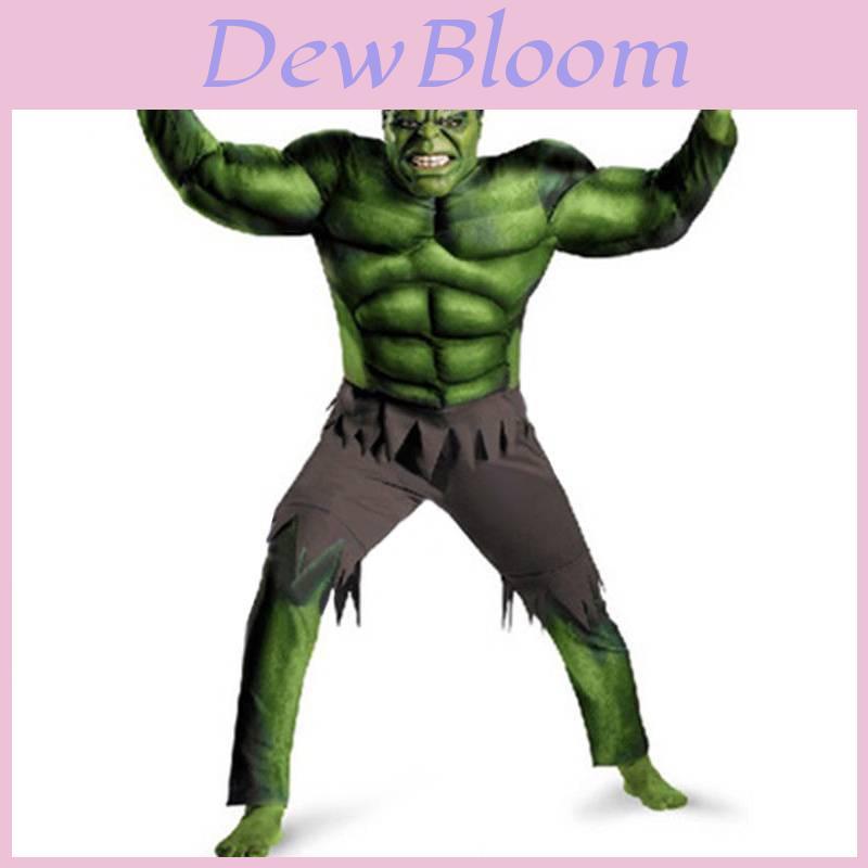 Hulk The Avengers Muscle Mask Costume Boys Cosplay Kids Carnival Fantasy Clothes