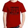 Vintage 1981 Funny Birthday Quotes Born In 1981 Fashion Graphic T Shirts Cotton Short Sleeve Tshirts High Quality Unisexs Clothes